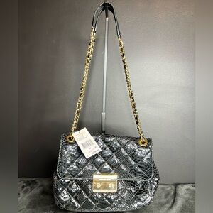 Sloan Michael Kors black and gold sleek crossbody/shoulder purse